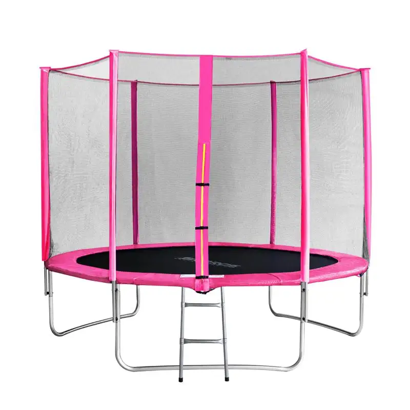 Transpoline para área externa tengtaz barato 10ft rosa com gabinete