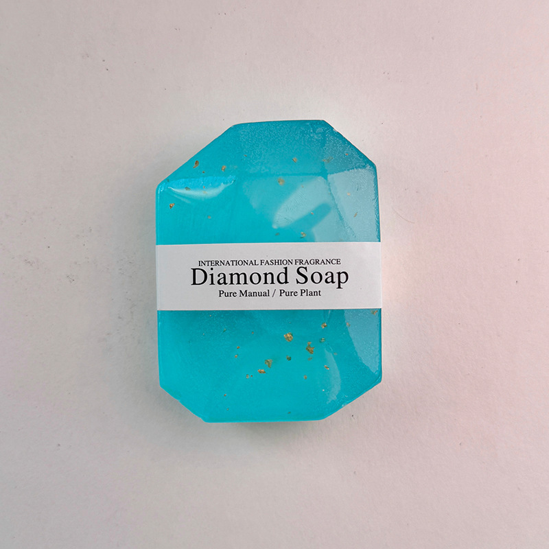 Savon de feuille d'or de la pierre gemme 90g (bleu)
