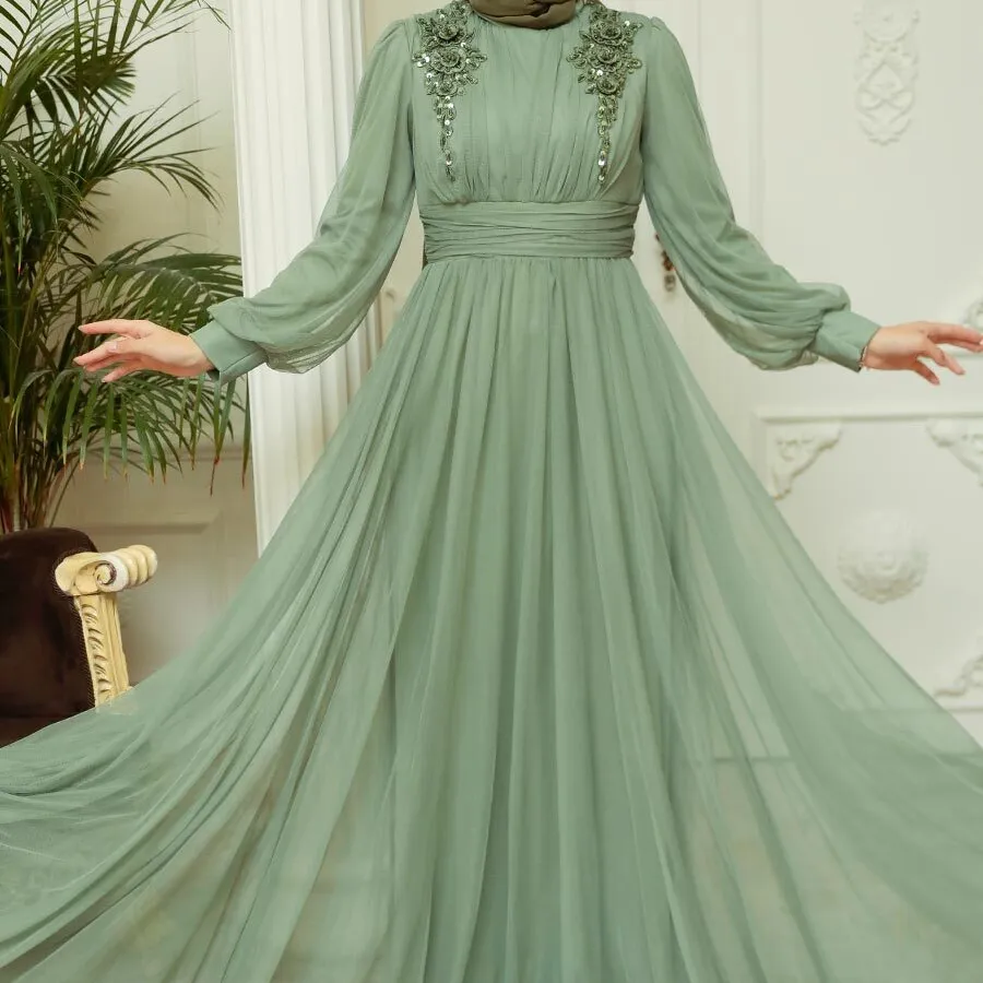 कस्टम फैशन कशीदाकारी शिफॉन प्लस आकार मैक्सी काले महिलाओं के लिए मुस्लिम abaya इस्लामी कपड़े abaya महिलाओं मुस्लिम पोशाक