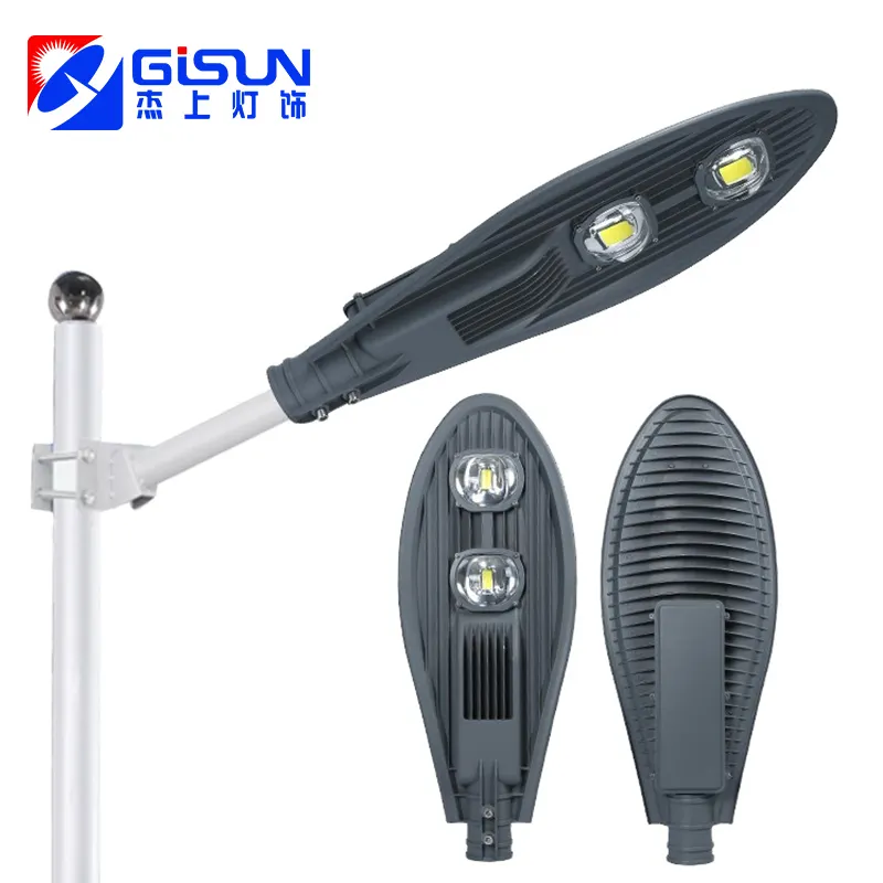 GISUN Ip65 su geçirmez yol lambası dış aydınlatma Streetlight 30w 50w 100w 150w 200w alüminyum Cobra Cob 250