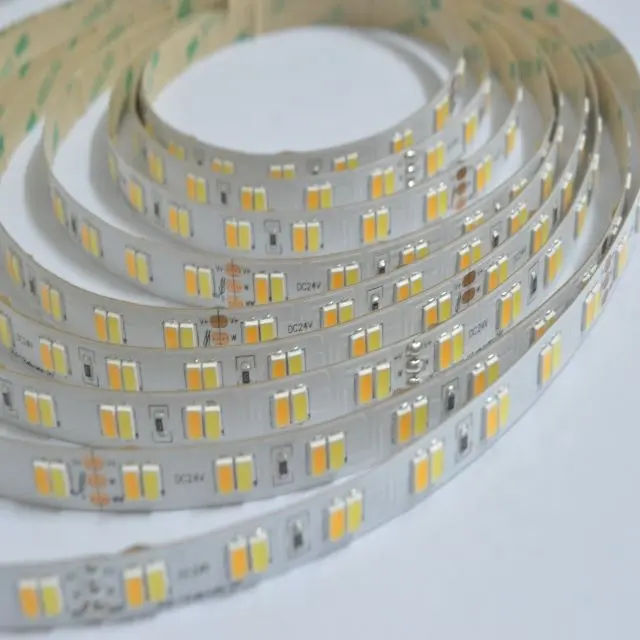 CRI-tira flexible de luces led de 90 Ra, 112, doble color, cct blanco, ajustable, dos colores, 24v, 5630