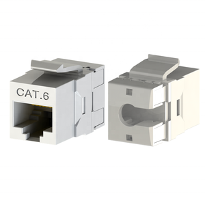 Para panel de conexión de placa frontal 180 grados UTP Cat6 Jack Keystone módulo Modular Jack Keystone Jack RJ45 módulo - Product Image 2