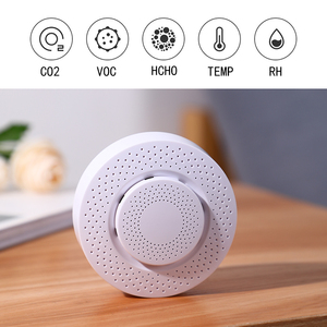Caja de aire inteligente Tuya Zigbee formaldehído/CO2/VOC/temperatura/humedad Sensor de función cinco en uno - Product Image 3
