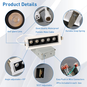 High CRI Linear Downlight <strong>5W</strong> Adjustable 5 Color Temperature Waterproof <strong>LED</strong> - Product Image 6
