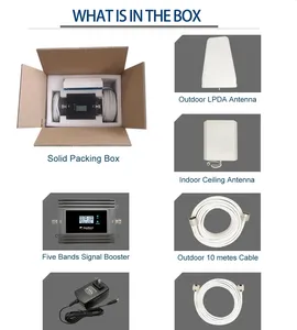 Thông minh LCD điện thoại di động tín hiệu Booster 5G/<span class=keywords><strong>GSM</strong></span> Repeater 3G 4G 1800MHz 2100MHz băng tần kép EGSM khuếch đại với ứng dụng quản lý - Product Image 5