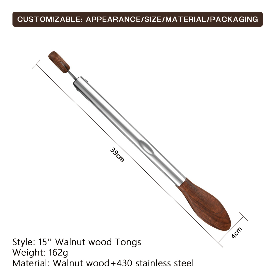 Pinces en bois de noyer kaki-15''