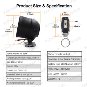 Vjoycar Universal Car <strong>Alarms</strong> DIYV5 Motion Sensor Automatically Arm <strong>Disarm</strong> Smart Easy Installation <strong>Alarm</strong> for Car - Product Image 5