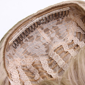 Renkli yarım Up yarım aşağı sarışın klip Upart U şekli kıvırcık İnsan 3/4 yarım U parçası saç peruk Ombre afro - Product Image 3
