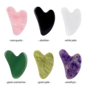 Toptan ücretsiz logo doğal yeşim taş vücut Gua Sha yüz boyun geri bacak masaj aleti kan dolaşımını artırmak Anti Aging - Product Image 3