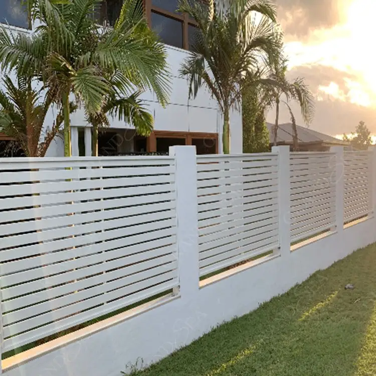 Grandsea estilo americano, patio delantero residencial, rejilla de Panel de aleación de aluminio para exteriores, a prueba de huracanes, valla de jardín grande de seguridad