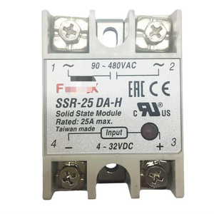 Control de CC de entrada de CA, salida de CA de 4 ~ 32V CC, 90 ~ 480 VCA, corriente nominal de 25A, relé de estado sólido monofásico de cruce por cero - Product Image 1