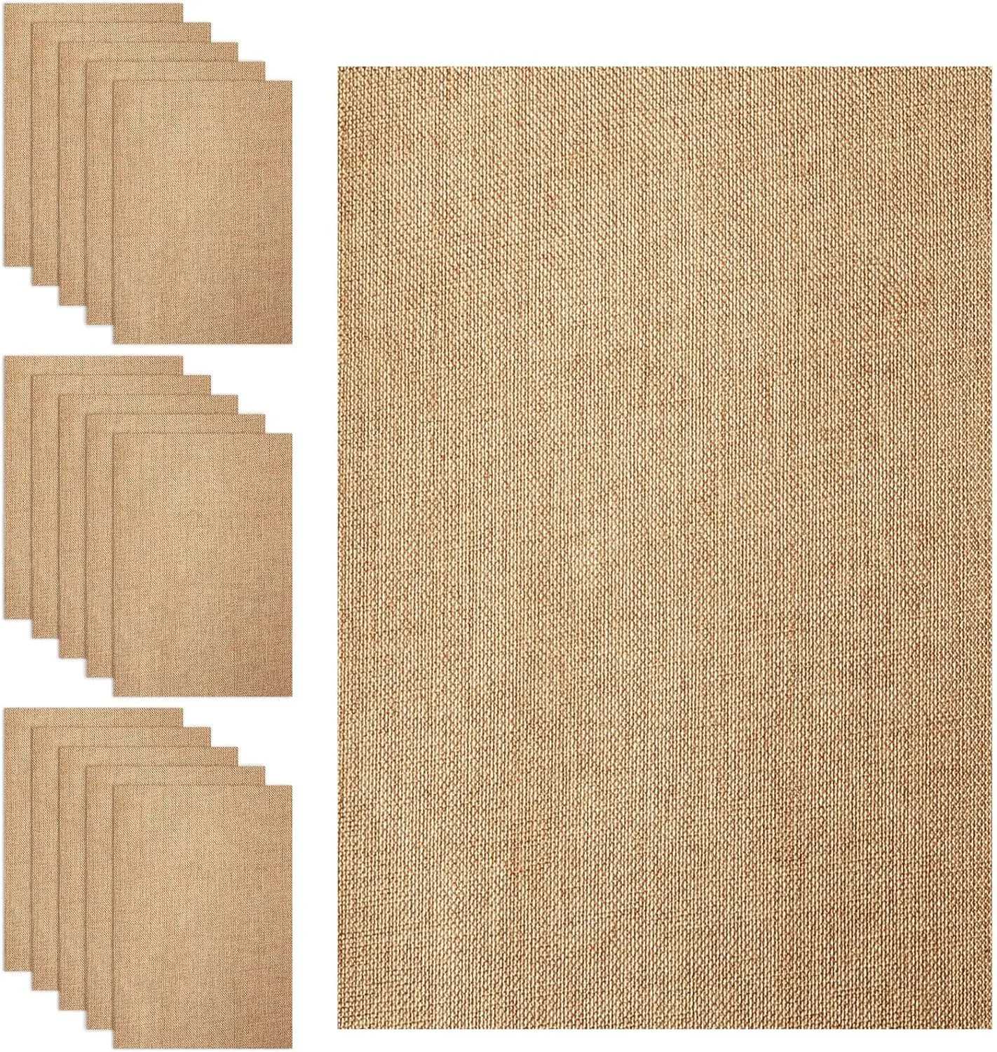 Tappetino di carta in tela naturale stampabile, 8.5x11 pollici tela da Scrapbooking forniture di carta in tela laminata in cartoncino Vintage Craft Bu