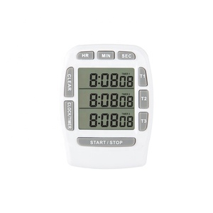 Grande Timer digitale LCD Timer da cucina programmabile a 3 canali per cottura in laboratorio - Product Image 1