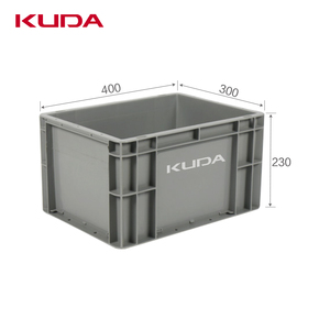 Kuda Heavy Duty Logistics Storage Stack Nest Turnover Tote Bins Caja móvil de plástico con tapa 80L Rectángulo Caja grande de pared sólida - Product Image 1