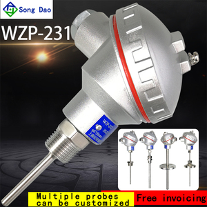Pt100 Wasserdichte Temperatur mess sonde Wärme widerstand WZP-231 integriertem Temperatur transmitter sensor - Product Image 2