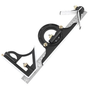3 in 1 <strong>Square</strong> Angle Ruler Set Adjustable Multi Combination Right Angle Ruler 30CM Protractor 180 Degree Woodwork Measuring Tools - Product Image 1