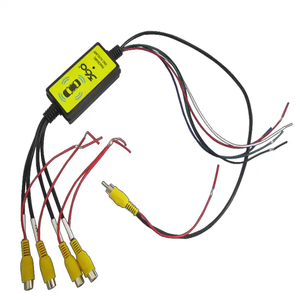 Cámara de punto ciego para coche, vídeo y Control remoto inalámbrico, inteligente, 4 entradas, 1 salida, caja de interruptor de vídeo de marcha atrás para coche