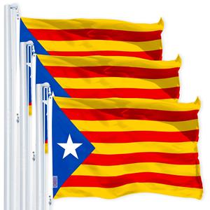 G128 3-Pack mavi Estelada için UD2 (katalanca) bayrak 3x5 ayaklar baskılı 150D bez kapalı/açık canlı renkler pirinç kalite