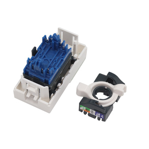 UTP Cat6 Toolless Keystone Jack 45*22.5 RJ45 Quick <strong>Connect</strong> French <strong>Type</strong> Keystone Jack Faceplate with Shutter Telecom Parts - Product Image 3
