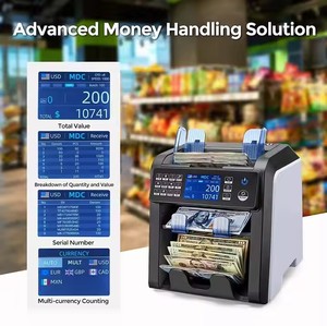 Contador de facturas automático de dinero mixto portátil Máquina de clasificación y detección de efectivo multidivisa - Product Image 3