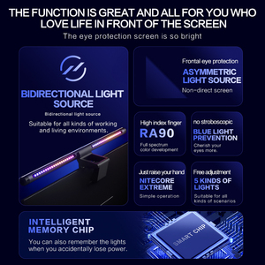 Smart Eye Protection USB Powered Monitor Lamp <strong>E</strong>-reading Touch Control Dimmable Laptop Computer <strong>RGB</strong> <strong>LED</strong> Monitor Light Bar
