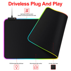 YLW yeni varış su geçirmez kauçuk genişletilmiş oyun RGB Mouse Pad özel LED fare Mat - Product Image 6