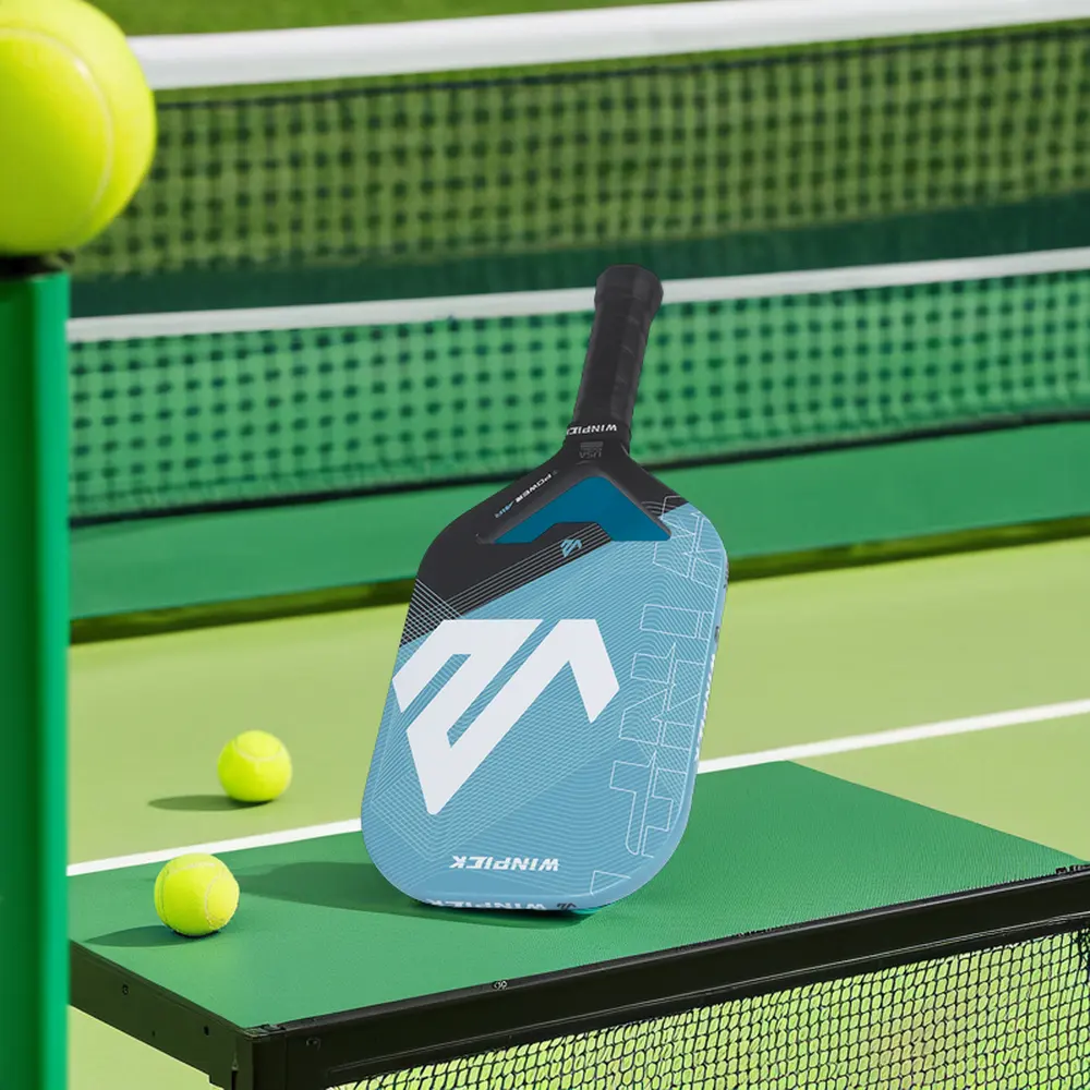 คาร์บอนไฟเบอร์ Pickleball พายพื้นผิวทําจาก Kevlarfiber ชุด 2 หนา 16 มม. USAPA กีฬาในร่มกลางแจ้งปรับแต่ง OEM