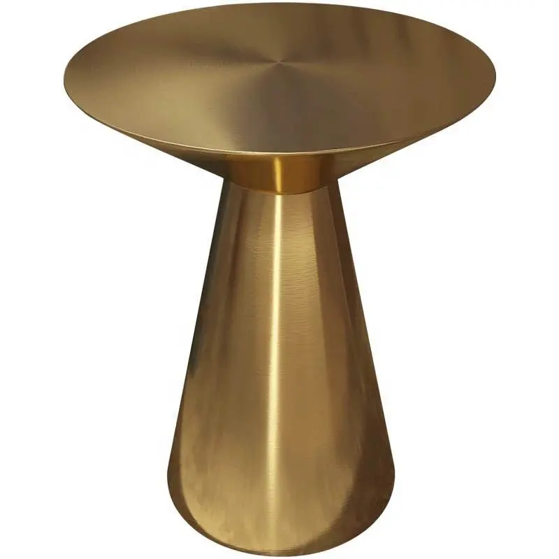CT005 @ 1 современный круглый кофейный столик золотого цвета из нержавеющей стали круглый стол
