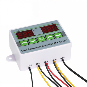 ZFX-ST3012 Dual Temperature <strong>Controller</strong> Digital Thermostat Incubator Control Microcomputer Dual Probe <strong>DC</strong> 12V 24V/AC 110-220V - Product Image 1
