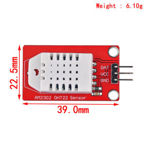 AM2302 DHT22 Módulo de sensor de temperatura y humedad Módulo de sensor Microcontrolador Tablero rojo