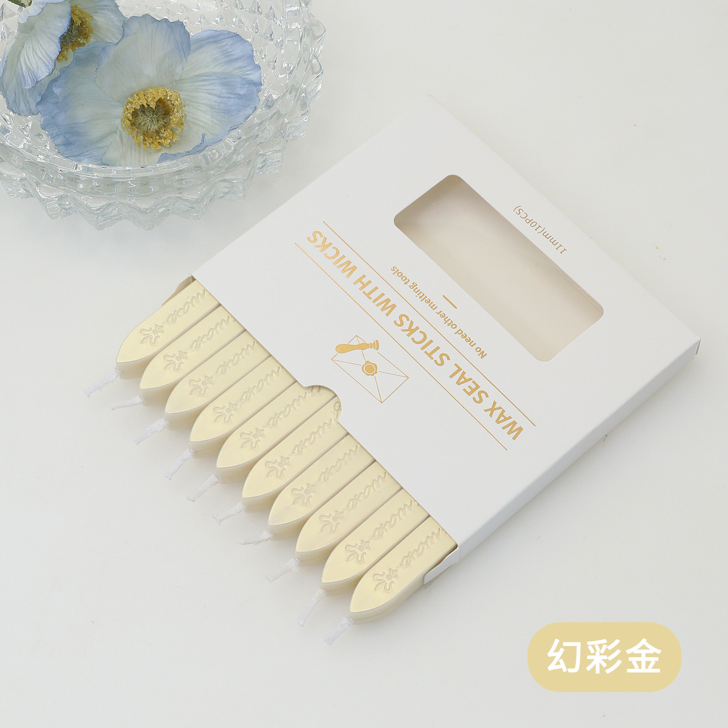 Letter-shaped with core-10 pcs per box-fantasy gold
