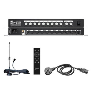 Conmutador sin costuras 4K 9x1 HD Quad Multi-VIEWER 9 entradas 1 salida