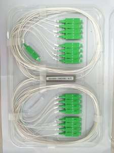光纤分路器1X2 1X4 1X8 1X16 2x32 FTTH SC APC UPC连接器ABS盒中的光纤plc光纤分路器