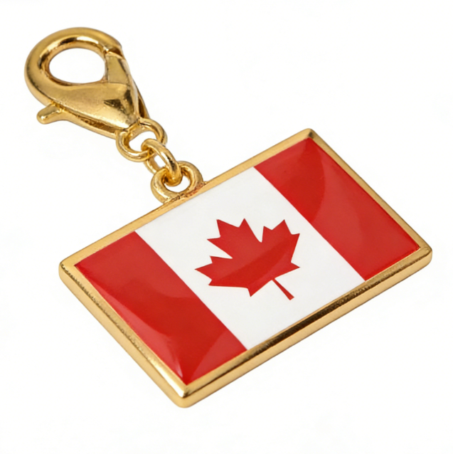 Bandera canadiense dorada