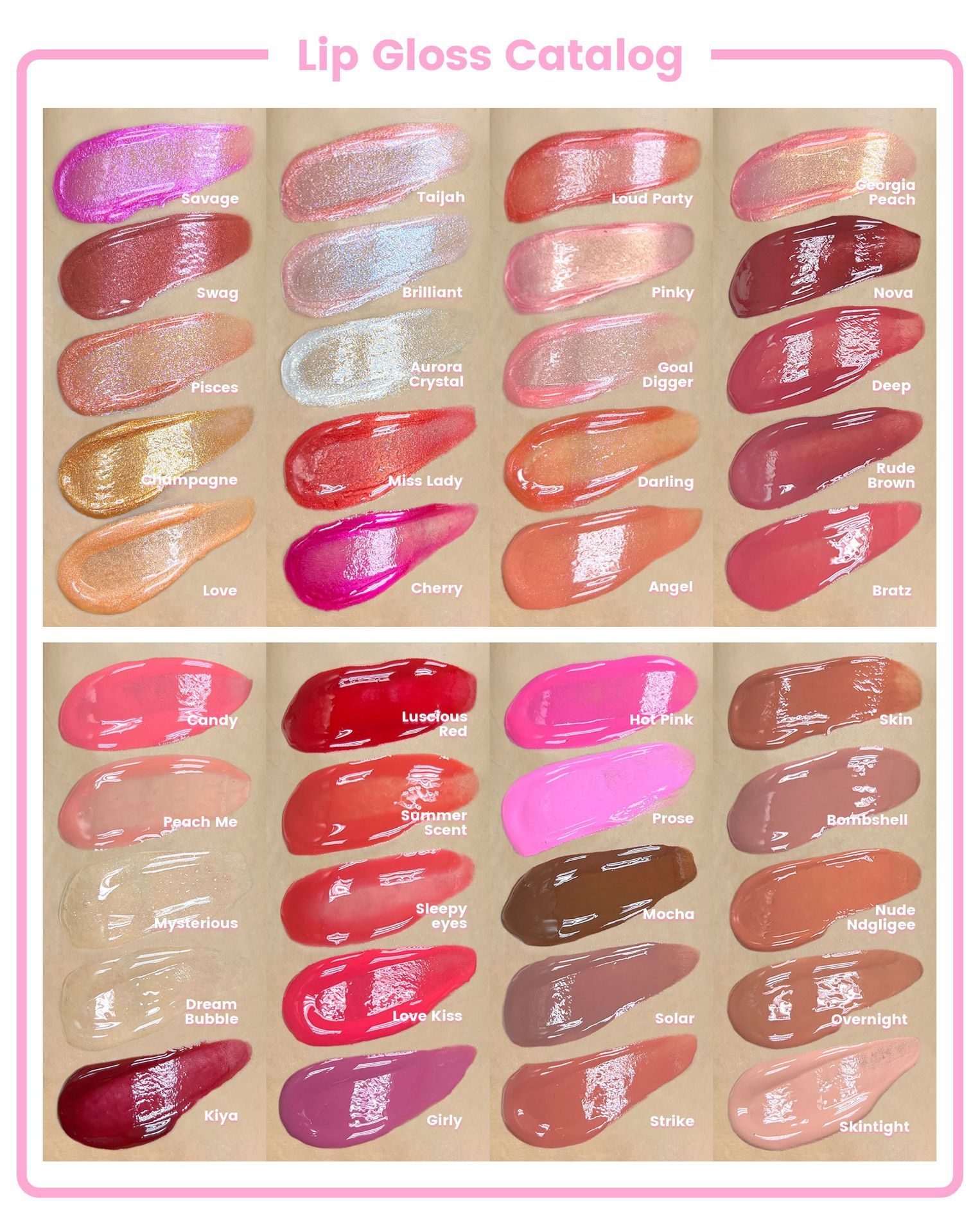 Bright lip gloss