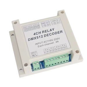 4-Kanal-Relaisschalter Relais-Controller AC110-220V eingang mit Führungs schiene