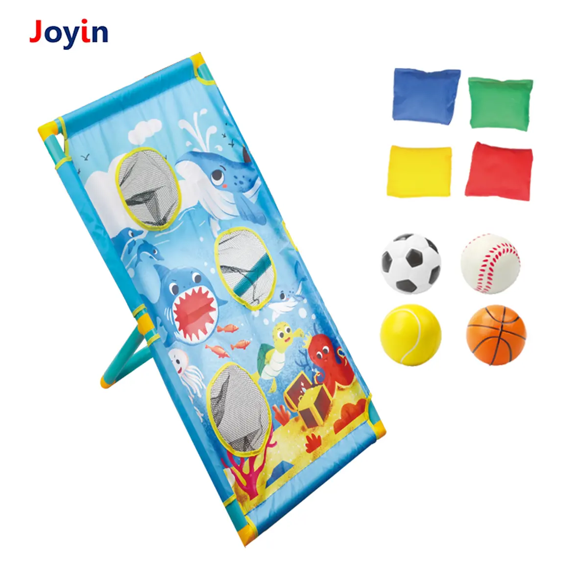Tieren-Sandsack-Wirf-Spiel Toss Bohne-Tasche mit 4 Sandsäcken, 4 Kunststoffkugeln für Kinder Familienveranstaltungen Team-Tower-Tam-Spielzeug