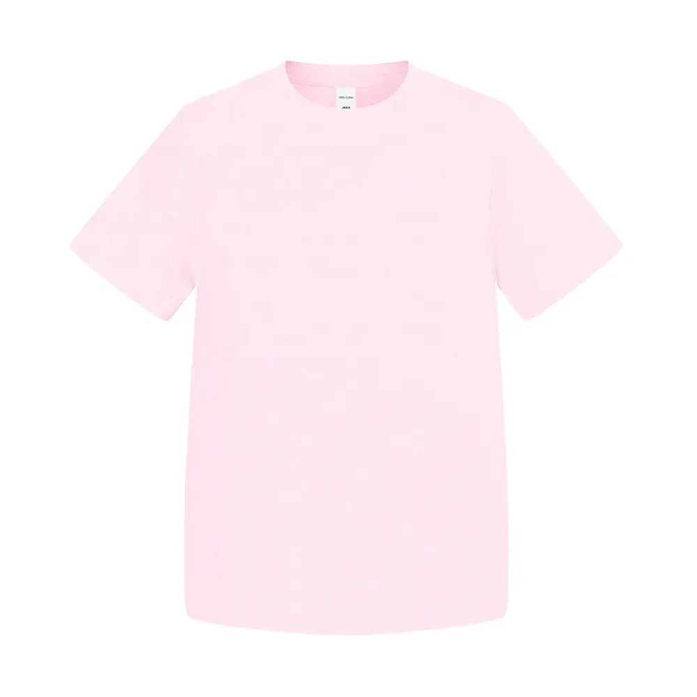 T-shirt 100% coton de haute qualité en tissu doux pour les enfants juniors avec étiquette unie vierge