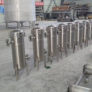 高流量304不锈钢沉淀物袋式过滤器工业用法兰式食用油袋式过滤器 - Product Image 4