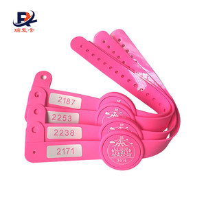 13.56Mhz F1108 <span class=keywords><strong>MF</strong></span>射频识别纯色手链硅胶NFC腕带手表卡腕带门禁卡