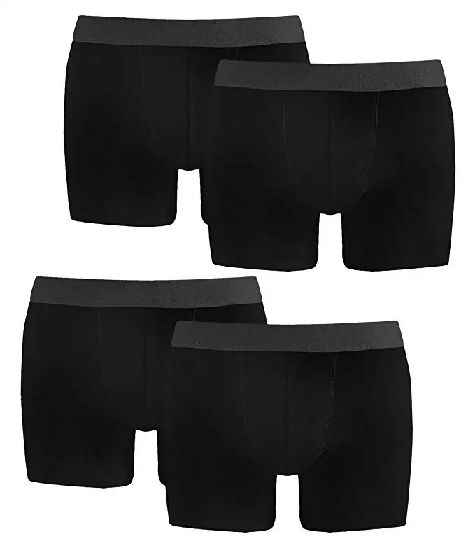 Personalizzato Il Proprio Marchio del Pugile degli uomini Boxershort Mutande 4 Degli Uomini del Pacchetto della Biancheria Intima Micro Modale Nero