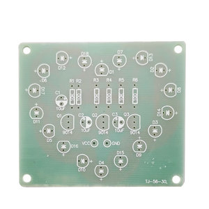 Kit pratica fai da te lampada lampeggiante a forma di cuore 18 pezzi LED rosso circuito analogico elettronico saldatura DC 3V kit elettronico fai da te - Product Image 3