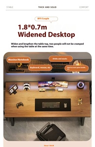 Einfacher Home-Office-Computer tisch für Schlafzimmer oder Game Workbench-Schreibtisch für Notebooks - Product Image 3