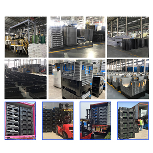 Caja contenedora de plástico HDPE plegable apilable a granel de piezas de automóviles de alta resistencia con tapa para almacenamiento - Product Image 6