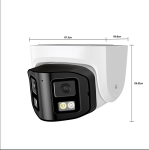 8MP双镜头圆顶全景闭路电视IP安全摄像机4K POE，带4MP固定高清广角云台功能CMOS传感器2个屏幕 - Product Image 4