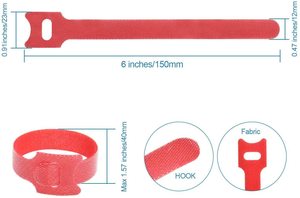 Reusable Back to Back Cable Tie <strong>Customized</strong> Logo <strong>Hook</strong> and <strong>Loop</strong> <strong>Strap</strong> Cable Zip Tie Nylon Self-locking Acccept Sticky Back Tape - Product Image 4