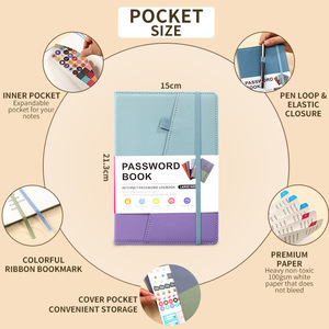 Internet adresi organizatör Logbook küçük cep şifre kaleci dizüstü web sitesi Logins şifre kitap alfabetik sekmeler ile - Product Image 3