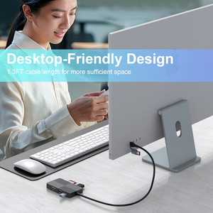 Compatibile con Apple & Windows Plug & Play 8 in 1 adattatore <span class=keywords><strong>Hub</strong></span> USB3.0 Multi <span class=keywords><strong>Card</strong></span> <span class=keywords><strong>Reader</strong></span>