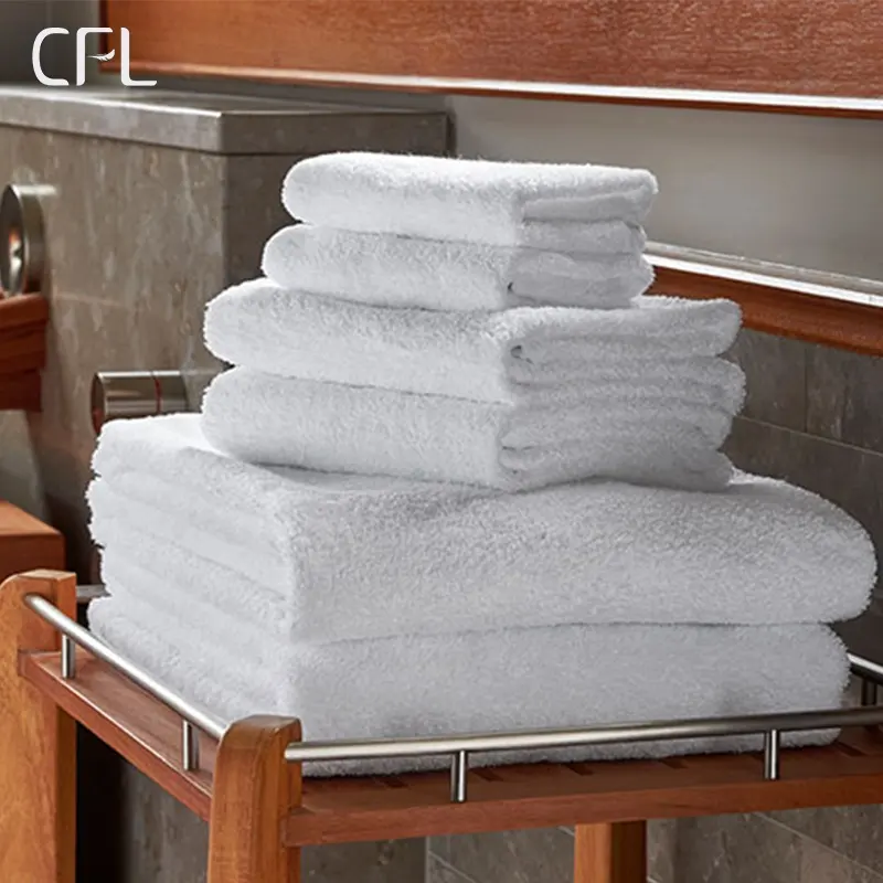 सीएफएल तौलिए होटल कपड़ा थोक होटल तौलिया सफेद लिनन