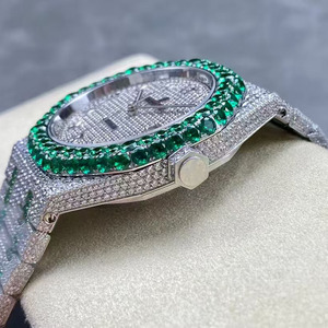 Sang trọng Iced out xem người đàn ông phụ nữ moissanite Đồng hồ tự động đồng hồ cơ khí vượt qua Kim Cương Tester - Product Image 1